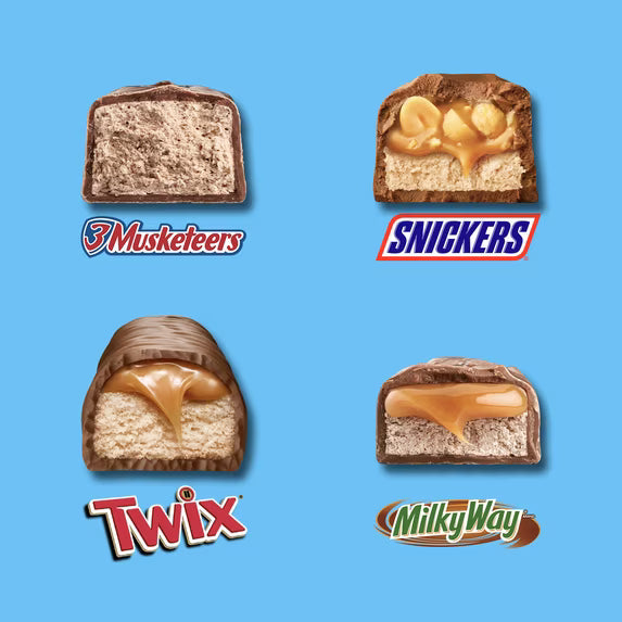 Snickers, Twix & More Minis Chocolate Candy Bars Variety pack - 30.63 oz Bulk Bag