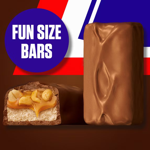 Snickers Fun Size Chocolate Bars, 18.71 oz Jumbo Candy Bag( pack of 2)