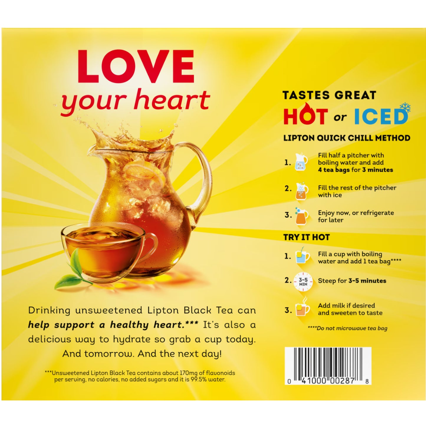 Lipton Black Tea Bags 100% Natural Tea 100 ct (Pack of 2) Total 200 Tea Bags