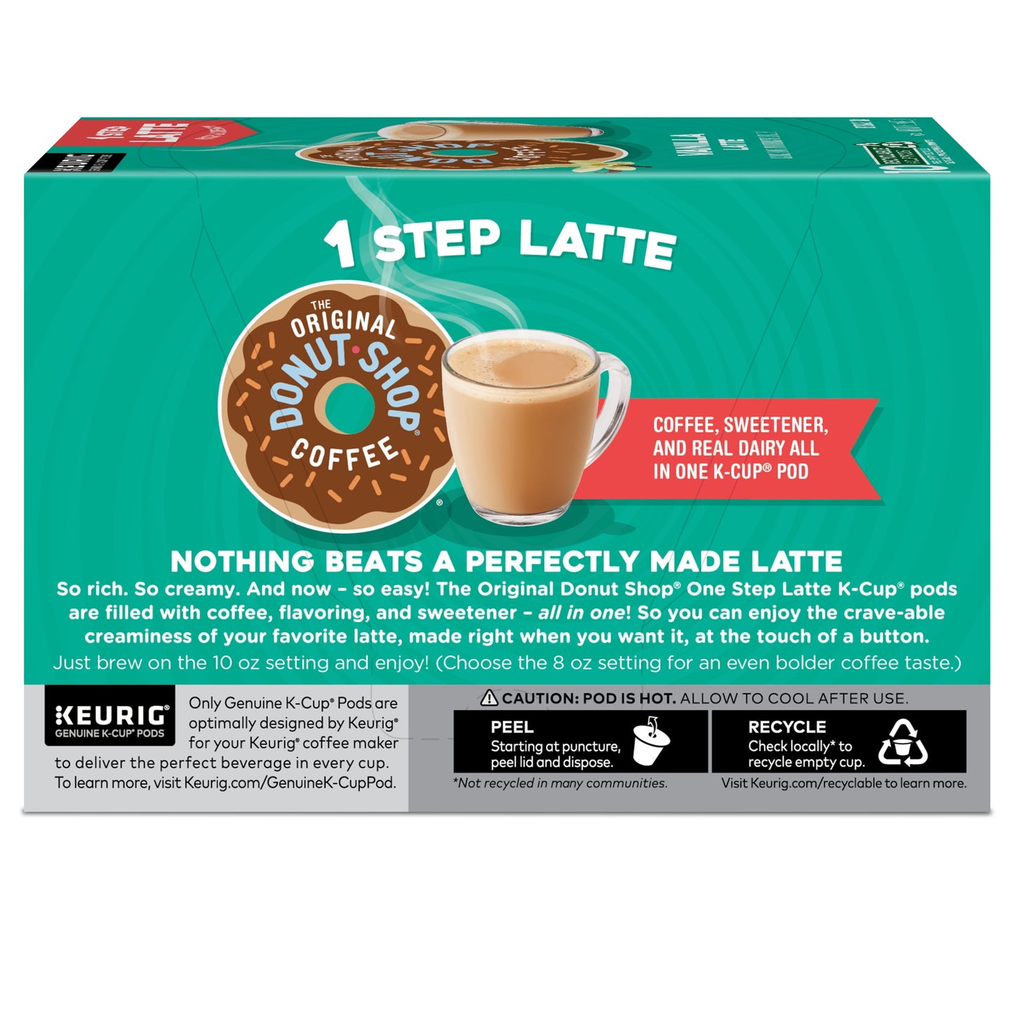 The Original Donut Shop, Vanilla Latte Flavored K-Cup Coffee Pods, 10 Count