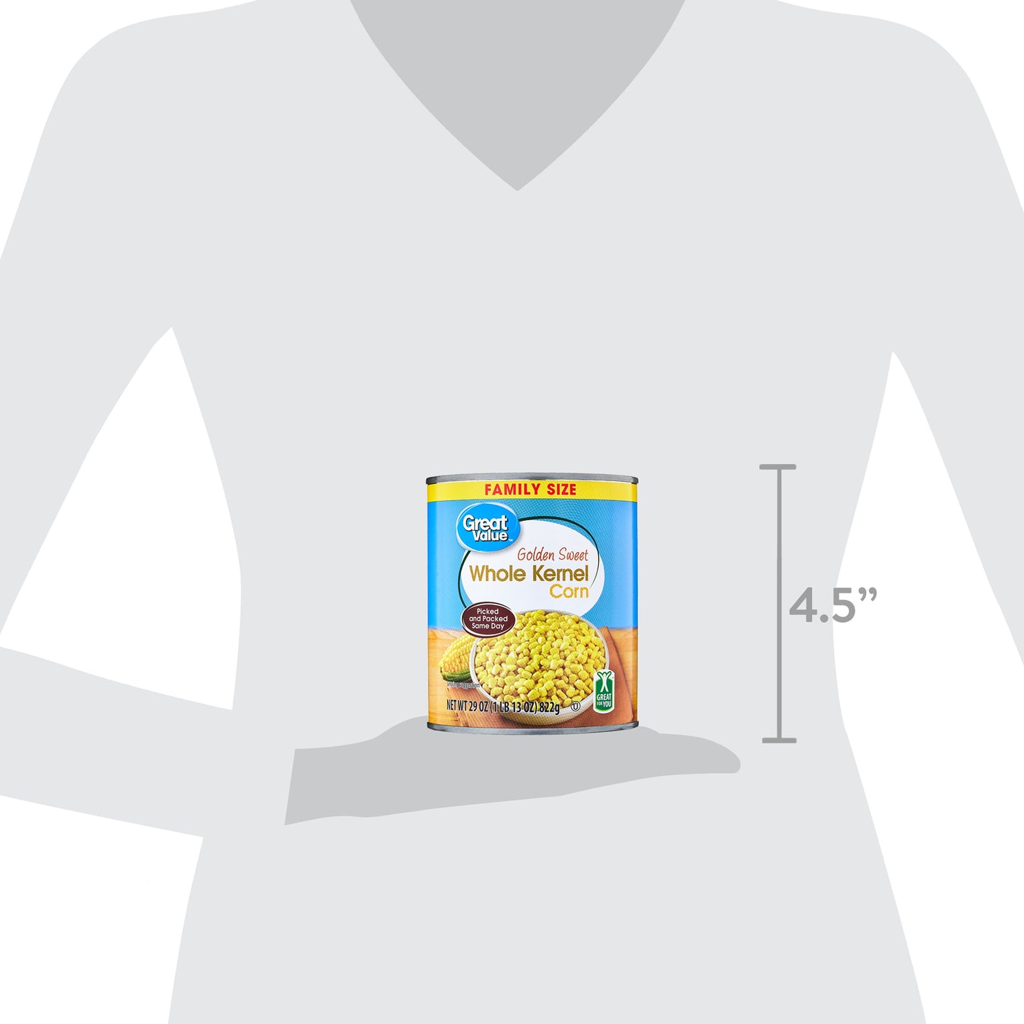 (6 pack) Great Value Whole Kernel Sweet Corn, Gluten-Free, 29 oz Can