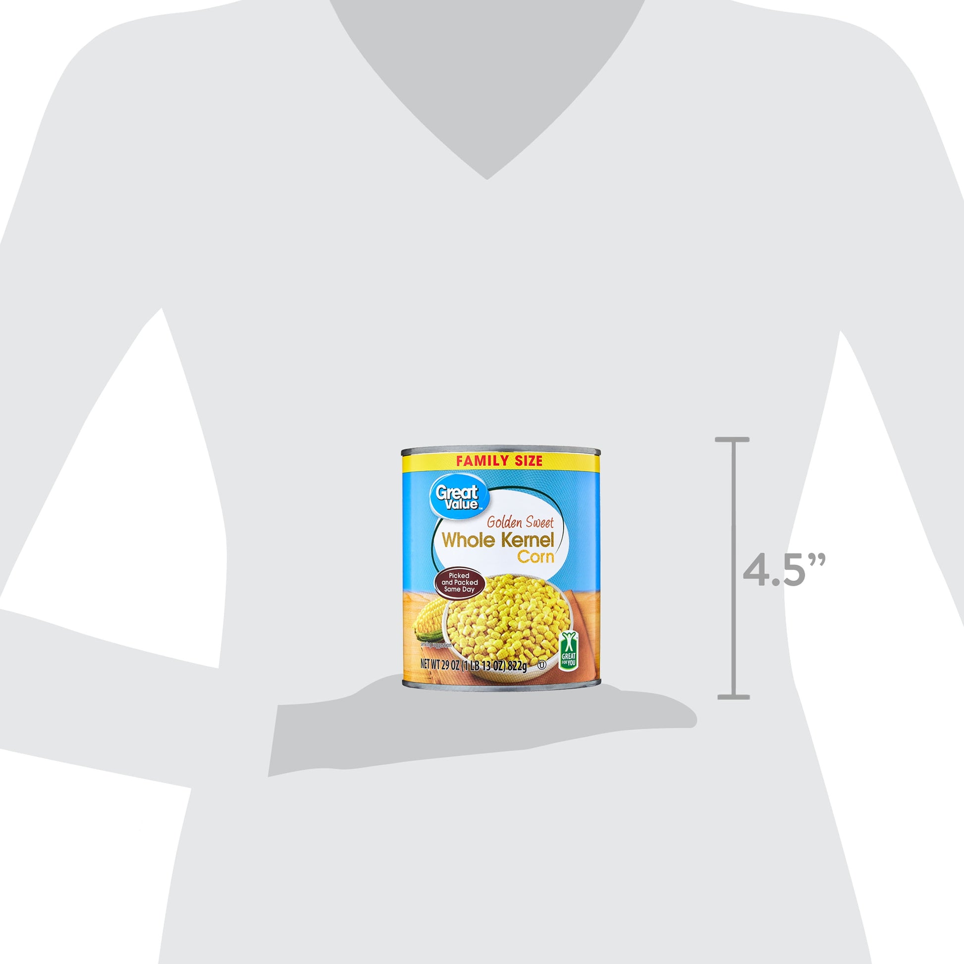 (6 pack) Great Value Whole Kernel Sweet Corn, Gluten-Free, 29 oz Can