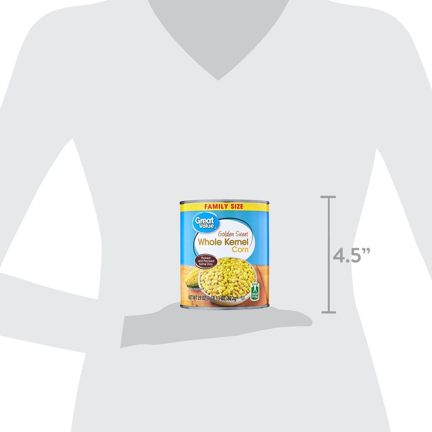 (12 pack) Great Value Whole Kernel Sweet Corn, Gluten-Free, 29 oz Can