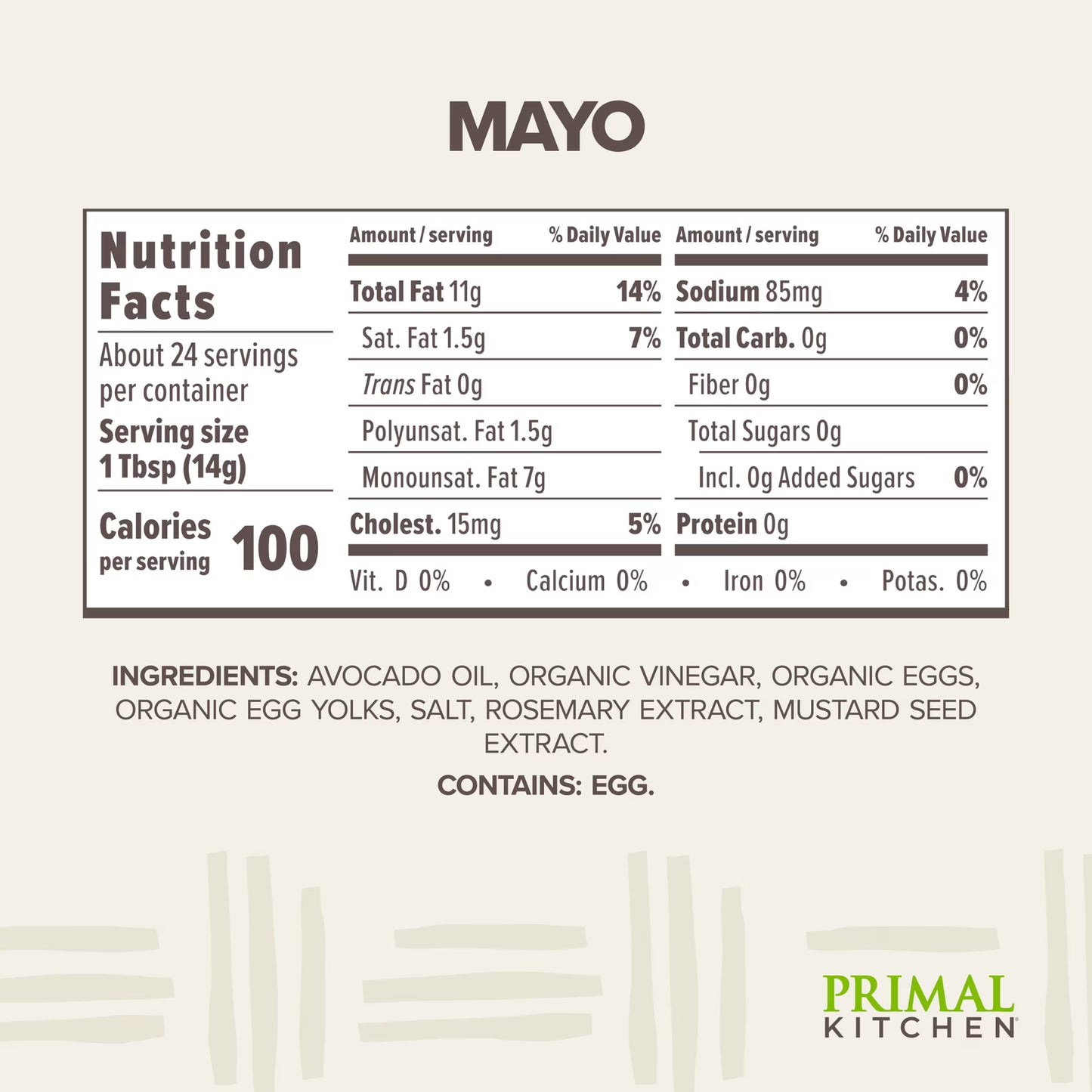 Primal Kitchen Avocado Oil Mayo 12 oz