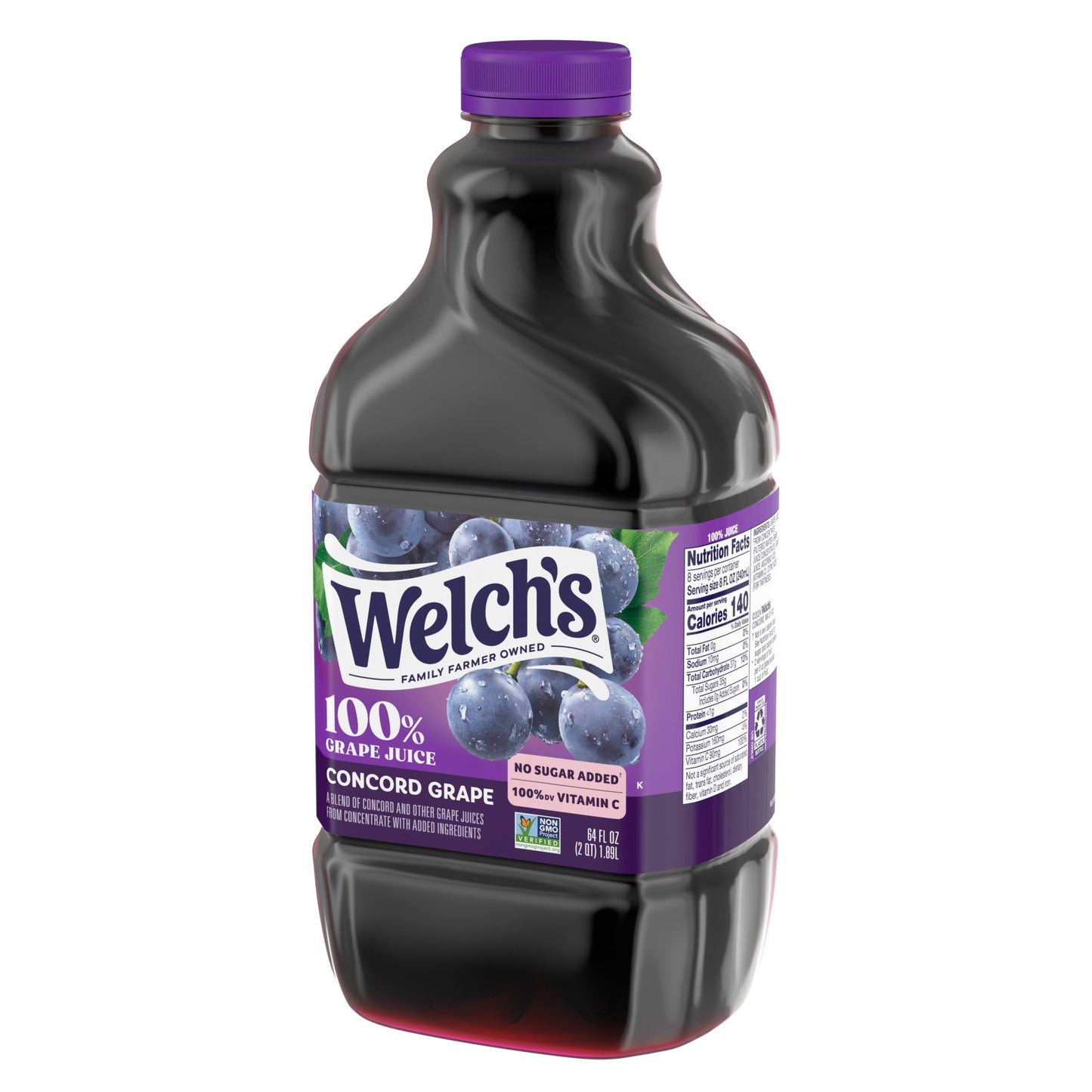 Welch's 100% Grape Juice, Concord Grape, 64 fl oz Bottle
