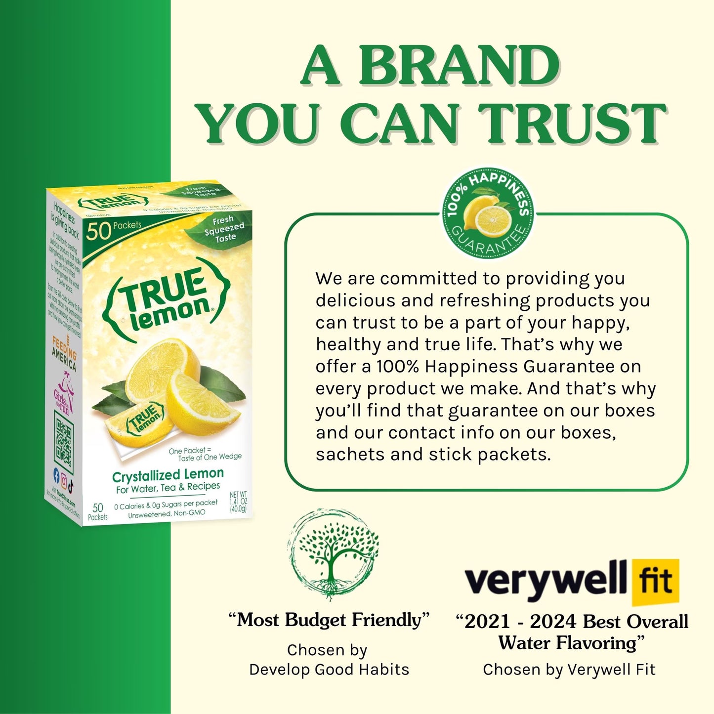 (3 pack) True Lemon Crystallized Water Enhancer Powder, 0 Calorie Lemon Flavor, 1.41 oz., 50 Count Packets