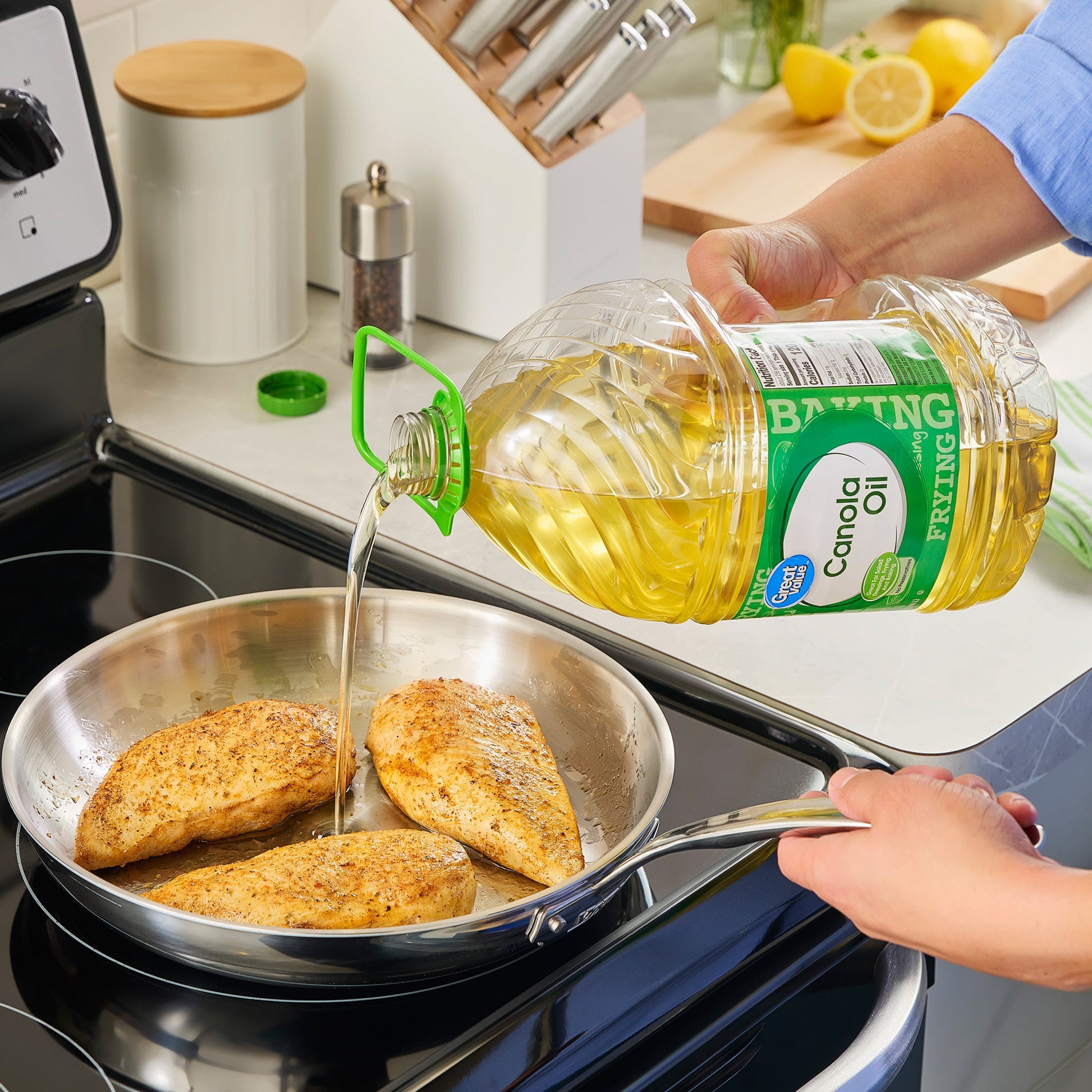 Great Value Canola Oil, Heart Healthy, High Smoke Point, 1 Gallon Bottle