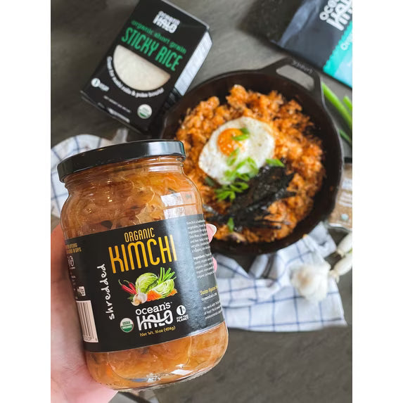 (2 pack) Ocean's Halo Organic Kimchi, Shelf Stable, 16 oz
