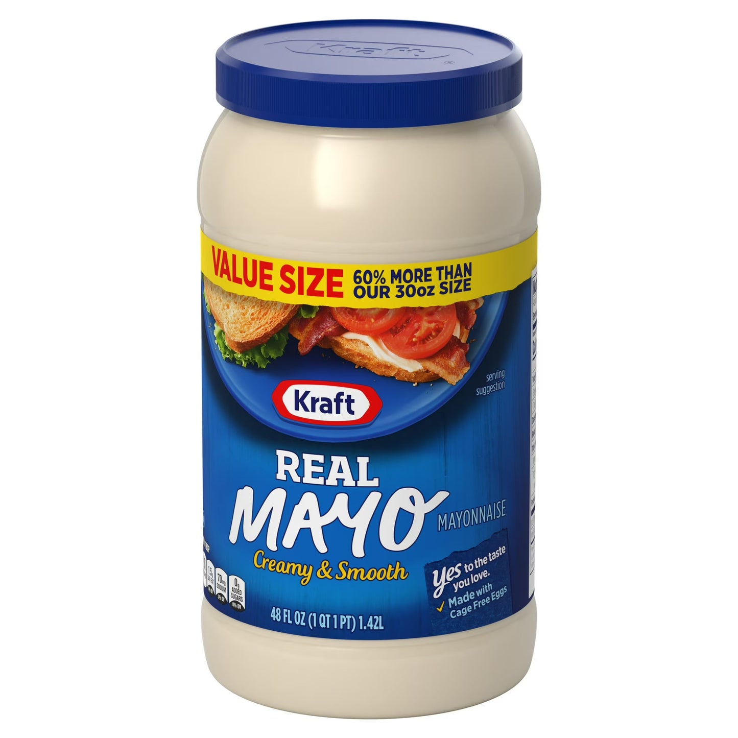 (pack of 2) Kraft Real Mayo Creamy & Smooth Mayonnaise, 48 fl oz Jar