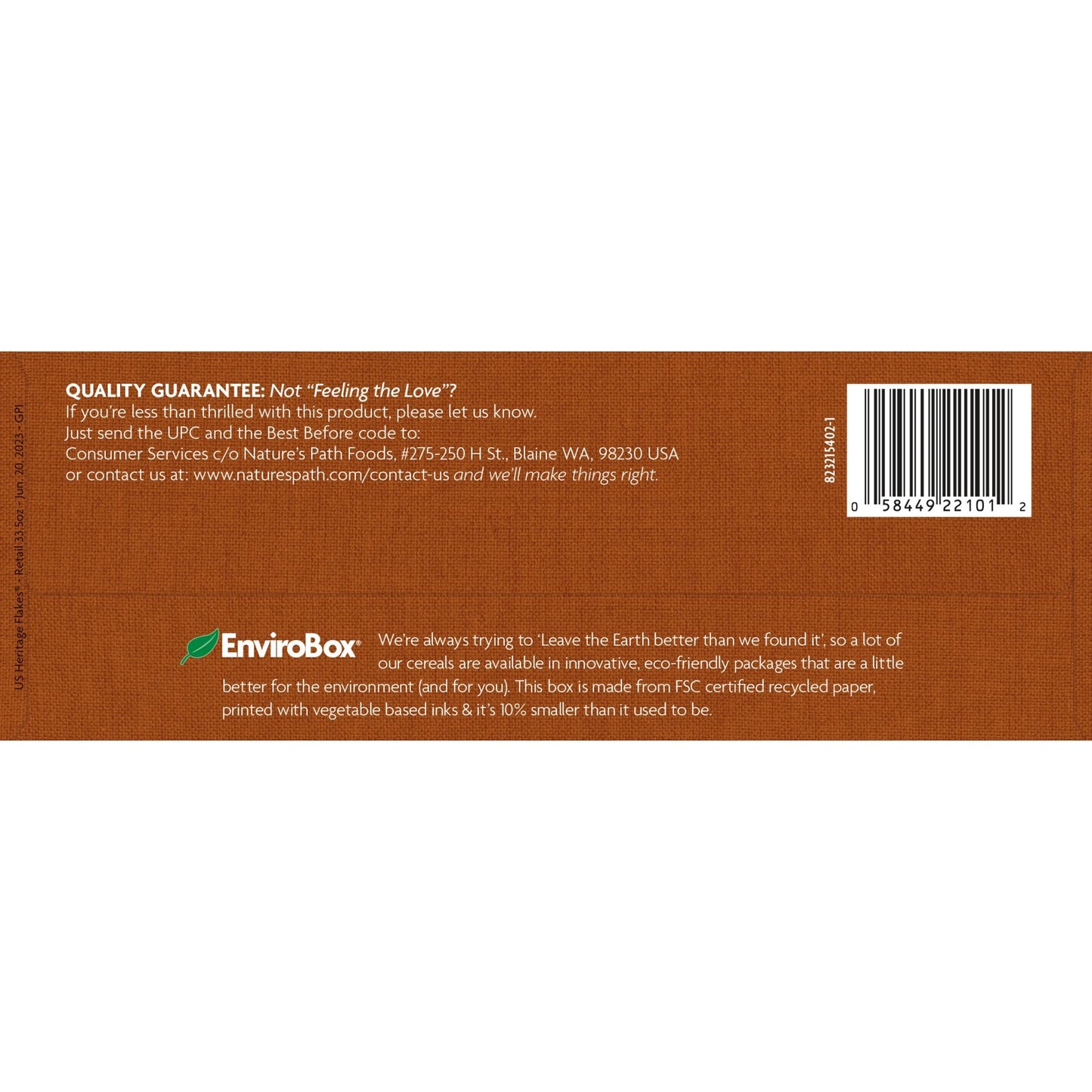 (4 pack) Nature's Path Organic Heritage Flakes® Breakfast Cereal, 33.5oz Box (pack of 4)