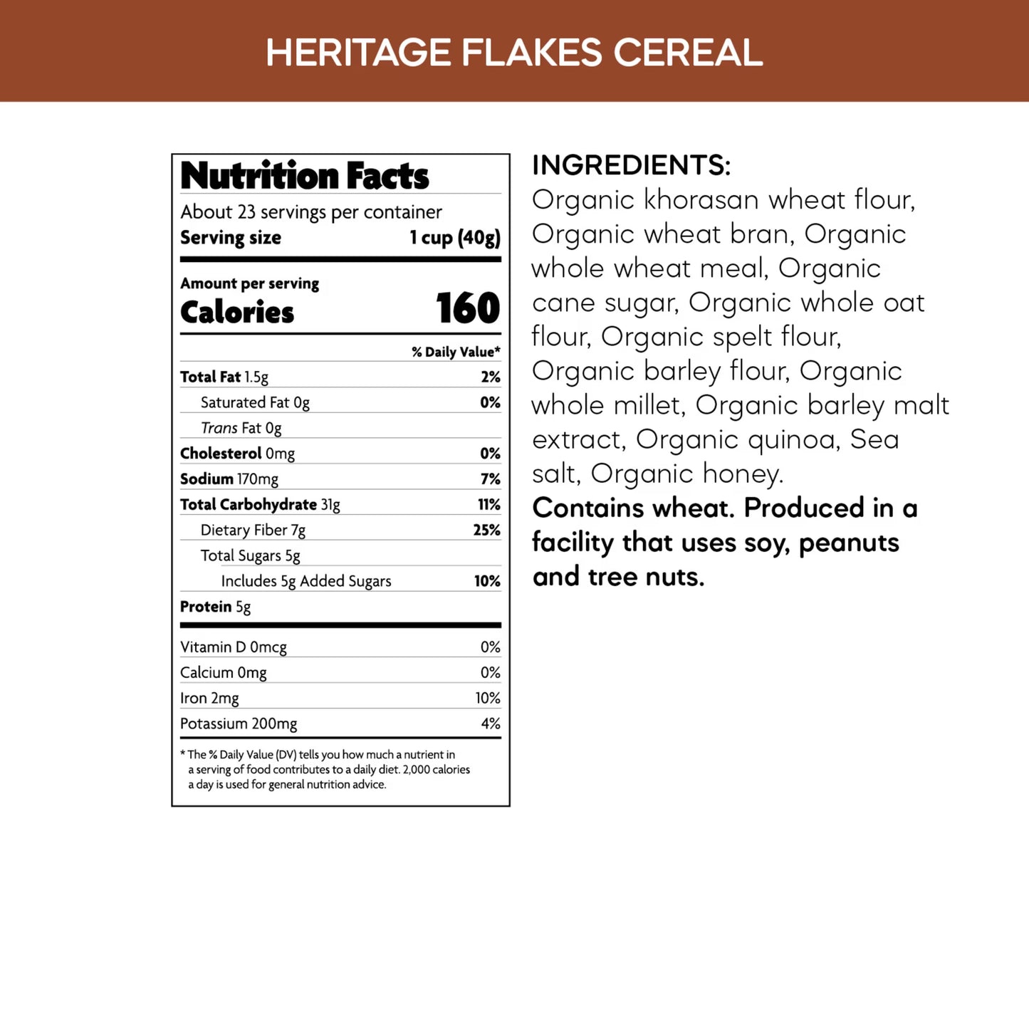 Nature's Path Organic Breakfast Cereal, Heritage Flakes®, 33.5oz Box