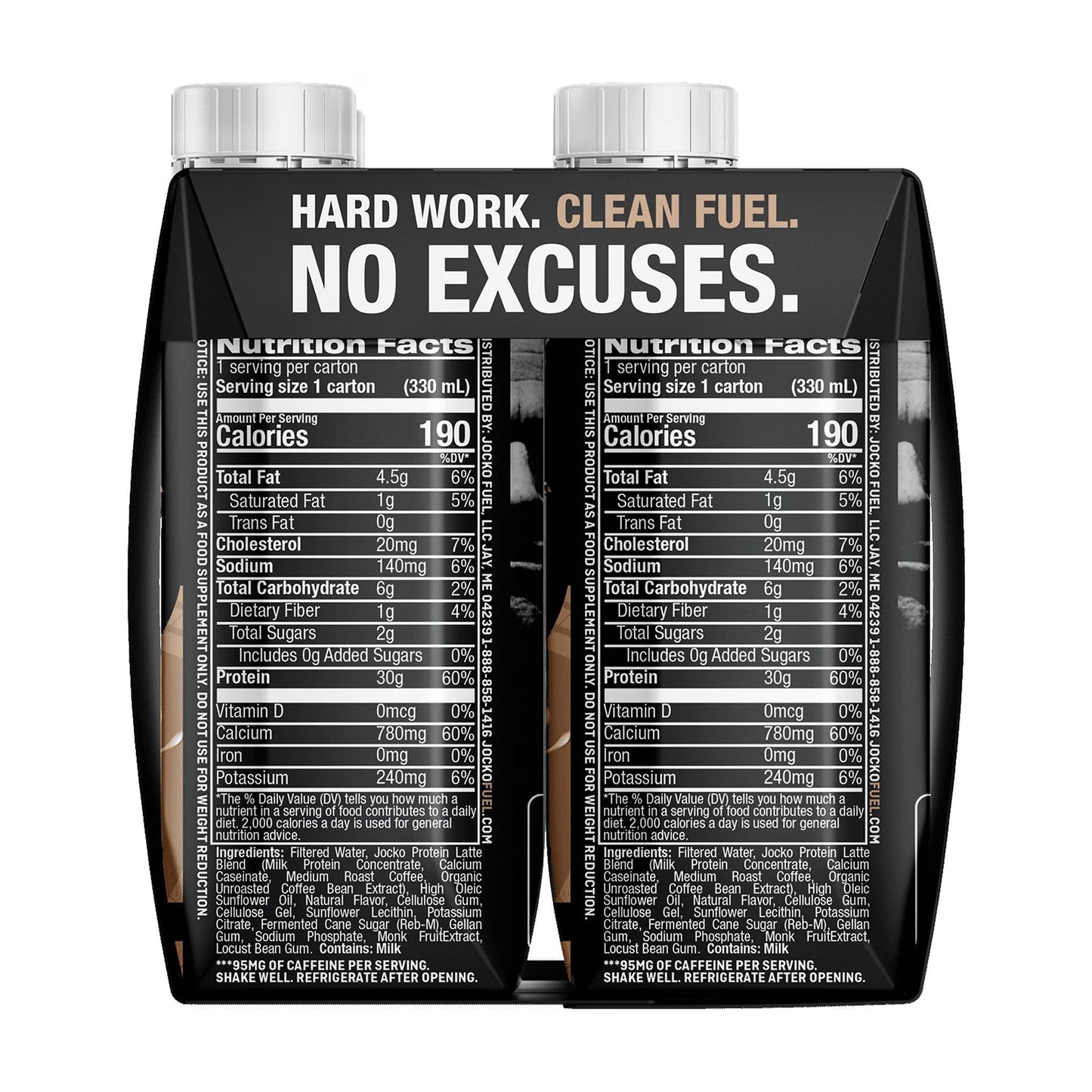 (3 pack) Jocko Fuel Protein Shake, Sweet Cream Coffee, 11oz, 4 Count, 30g Protein