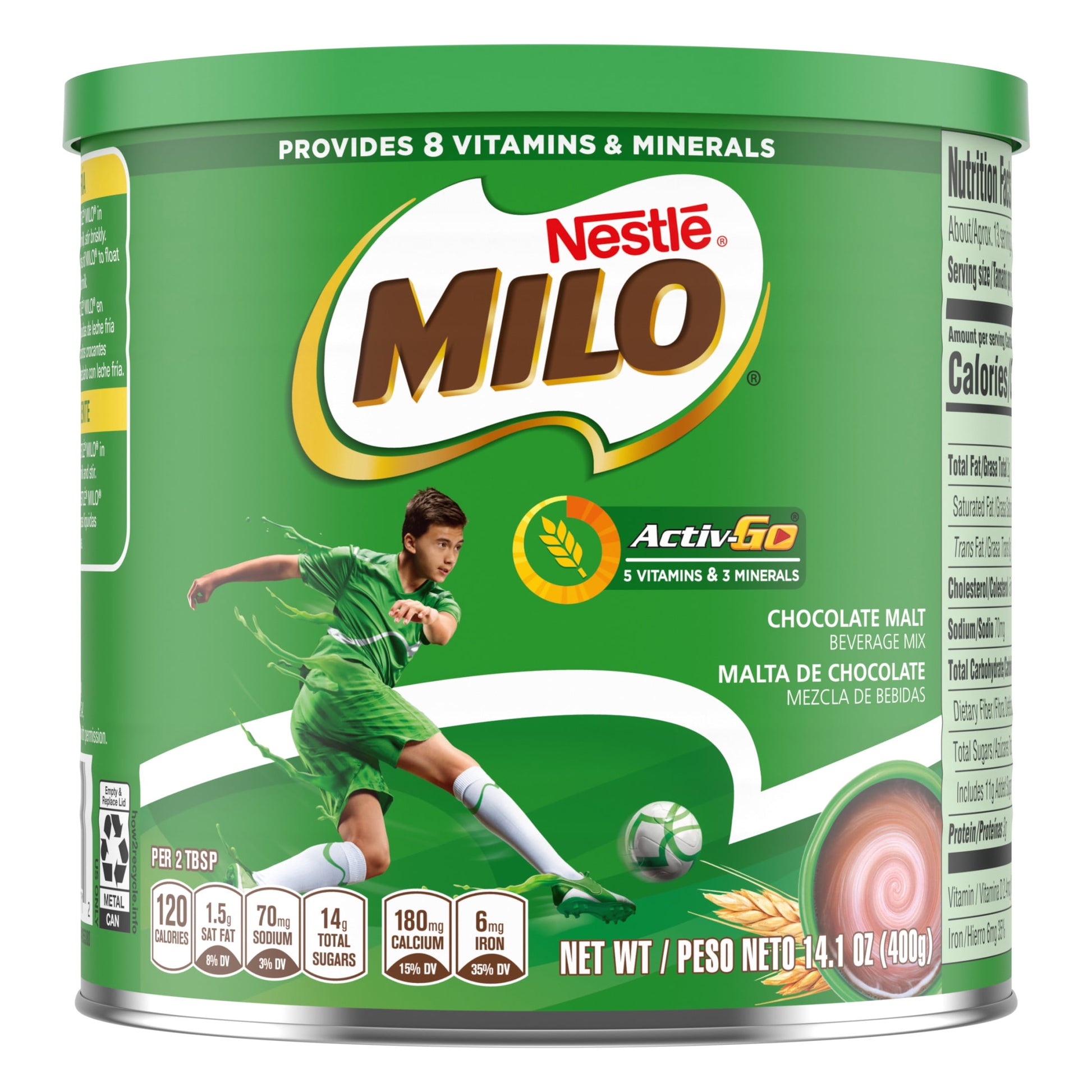 Nestle Milo Active Go Chocolate Malt Powder Drink Mix, 14.1 oz