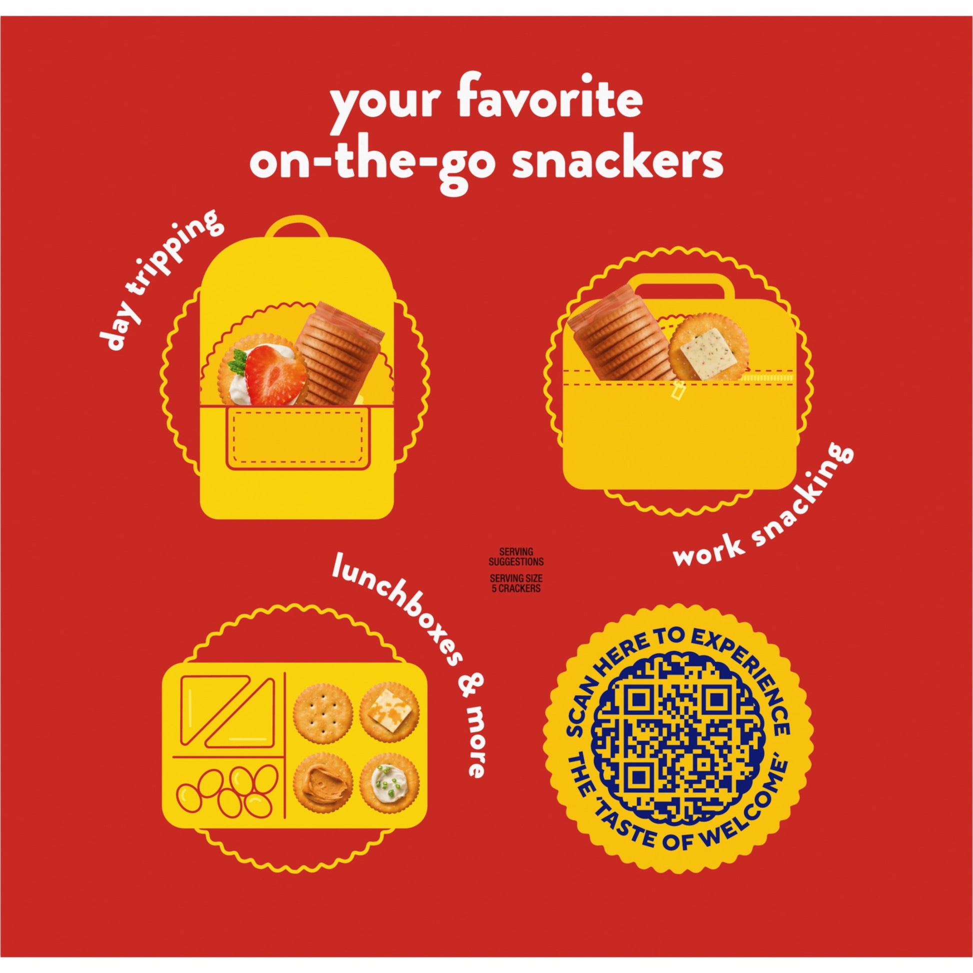 RITZ Fresh Stacks Original Crackers, Party Size, Travel Snacks, 23.7 oz (16 Multi Snack Packs)