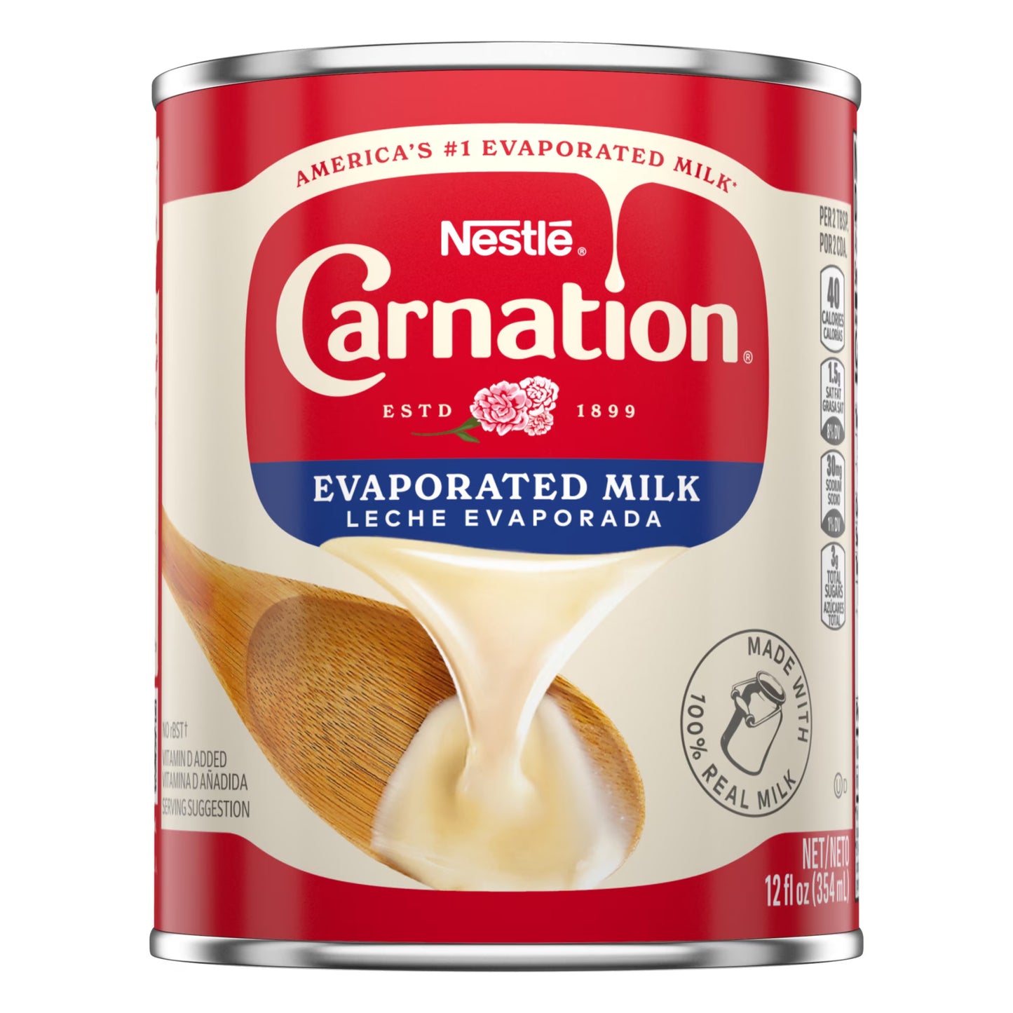 (8 pack) Nestle Carnation Vitamin D Added Evaporated Milk, 12 fl. oz. Can