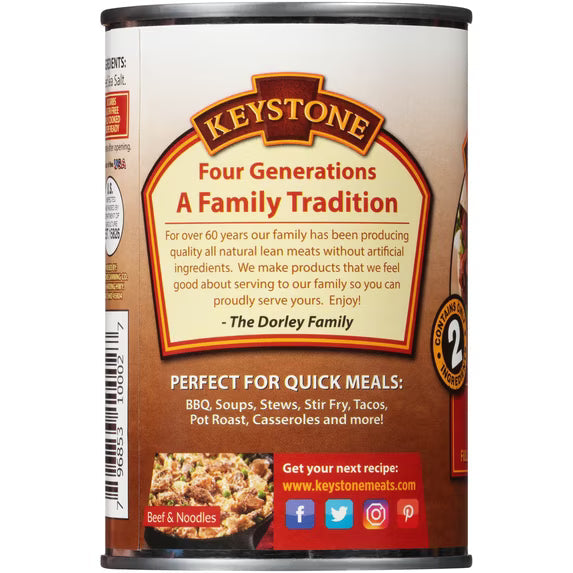 (2 pack) Keystone All Natural Beef, 14.5 oz Can