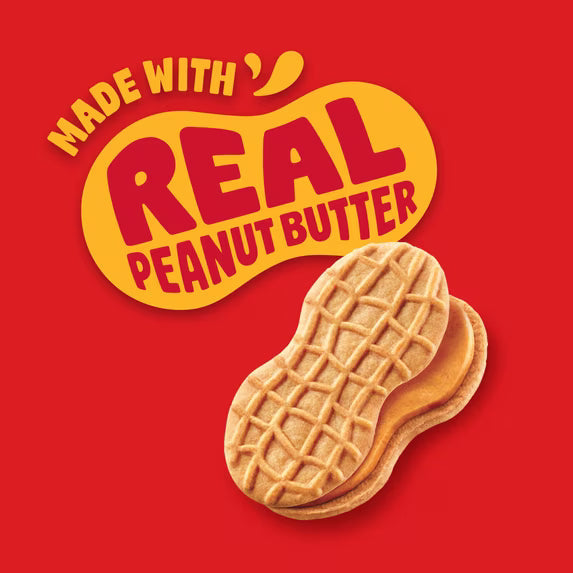 NUTTER BUTTER Double Nutty Peanut Butter Sandwich Cookies, Family Size, 15.27 oz( 3 pack)