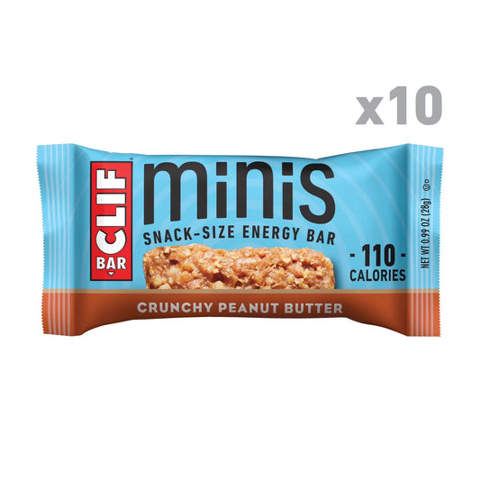CLIF BAR Minis Crunchy Peanut Butter Flavor Snack-Size Energy Bars, 10ct