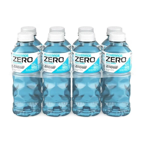 POWERADE Zero Sugar Mixed Berry Electrolyte Sports Drink Bottles,20 fl oz,8 Pack