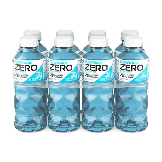 POWERADE Zero Sugar Mixed Berry Electrolyte Sports Drink Bottles,20 fl oz,8 Pack
