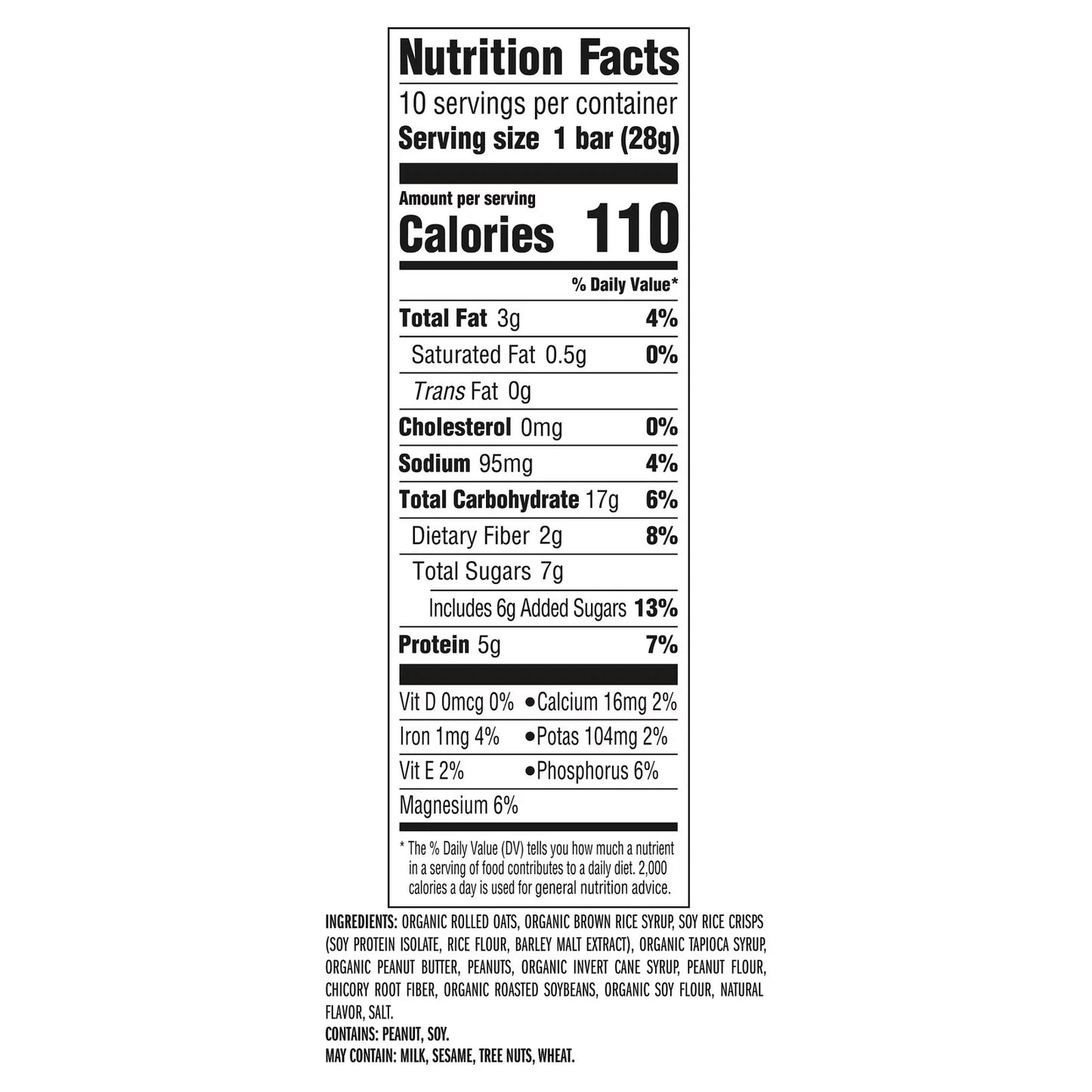 CLIF BAR Minis Crunchy Peanut Butter Flavor Snack-Size Energy Bars, 10ct